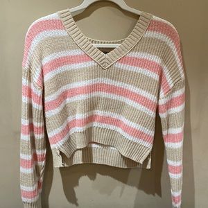 Pink and beige sweater